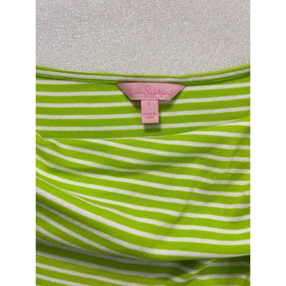 Lilly Pulitzer Sleeveless Green & White Striped Knit Top Size Small - Picture 4 of 4